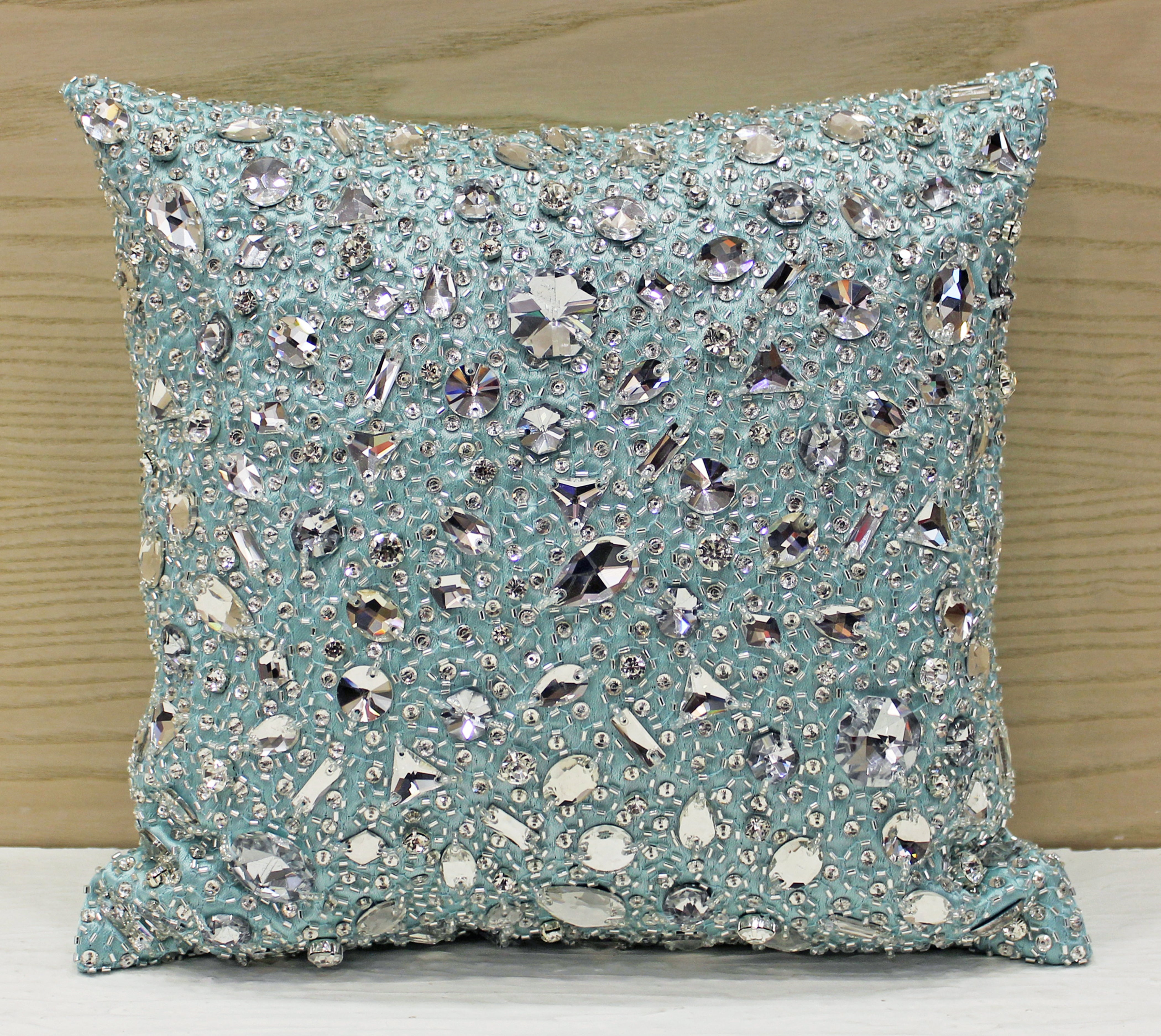 FORTUNE Mint Bling Cushion Cover