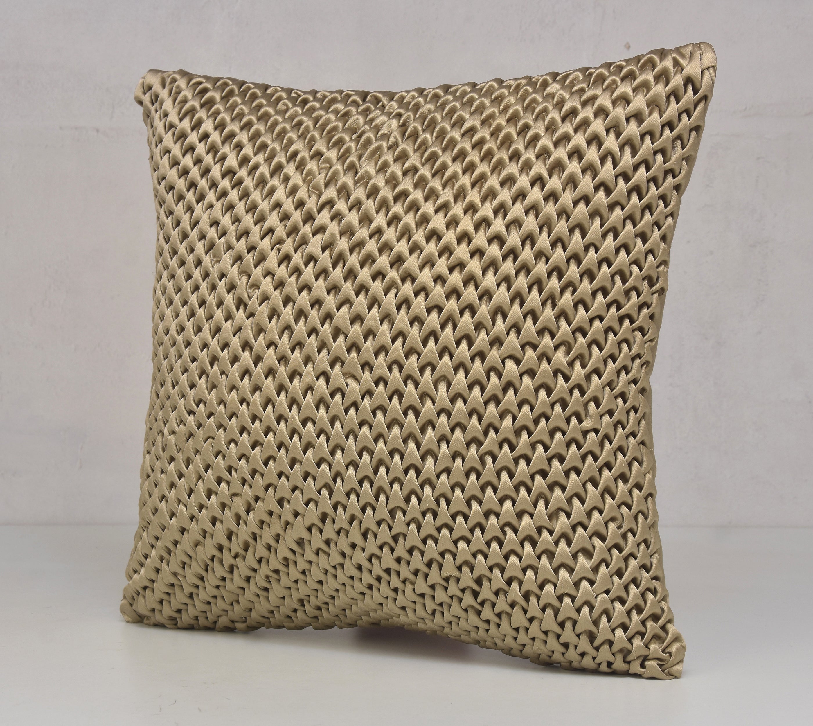 STELLAR Gold Smocking Cushion Cover