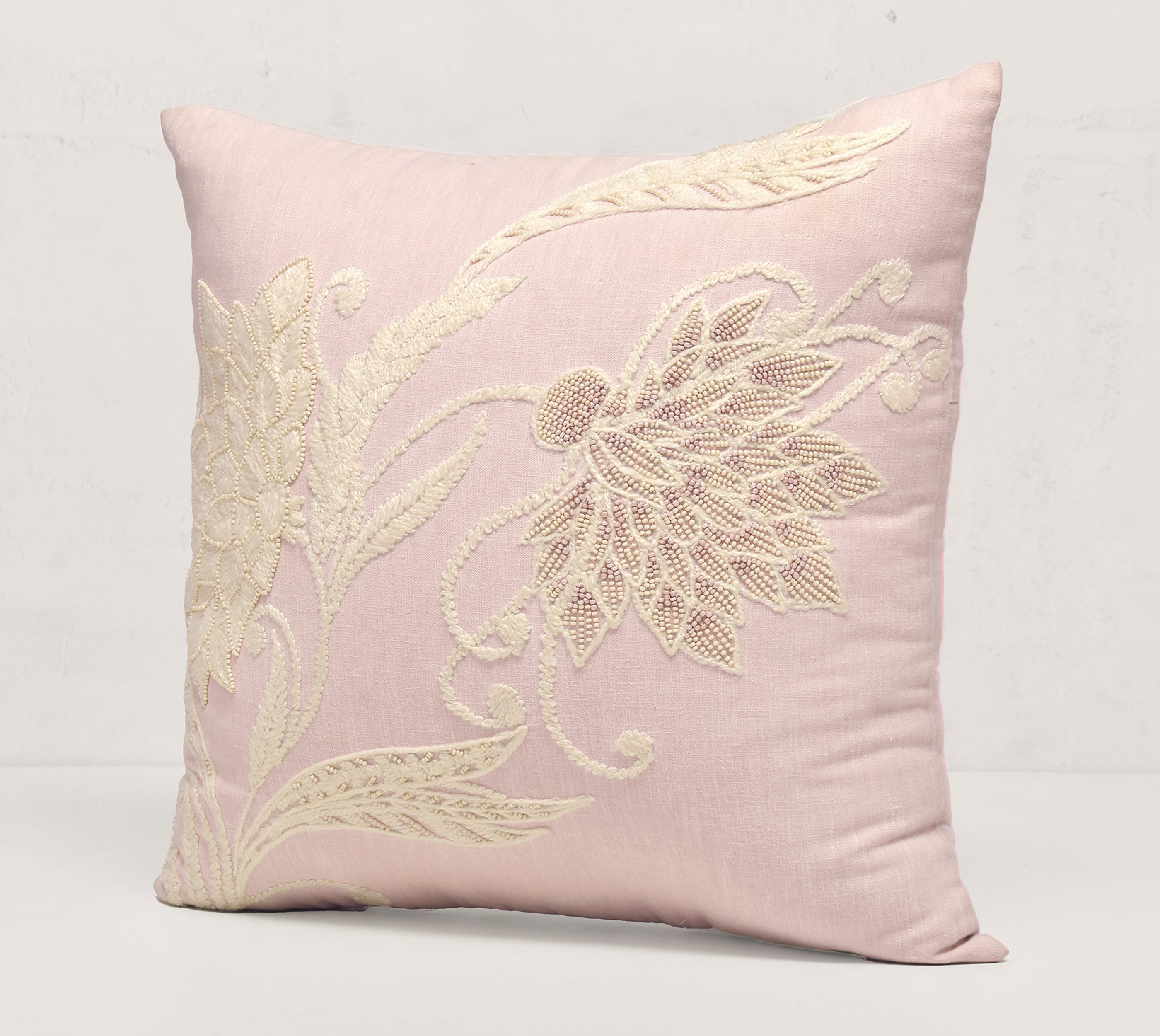 ISABELLA Pink Linen Cushion Cover