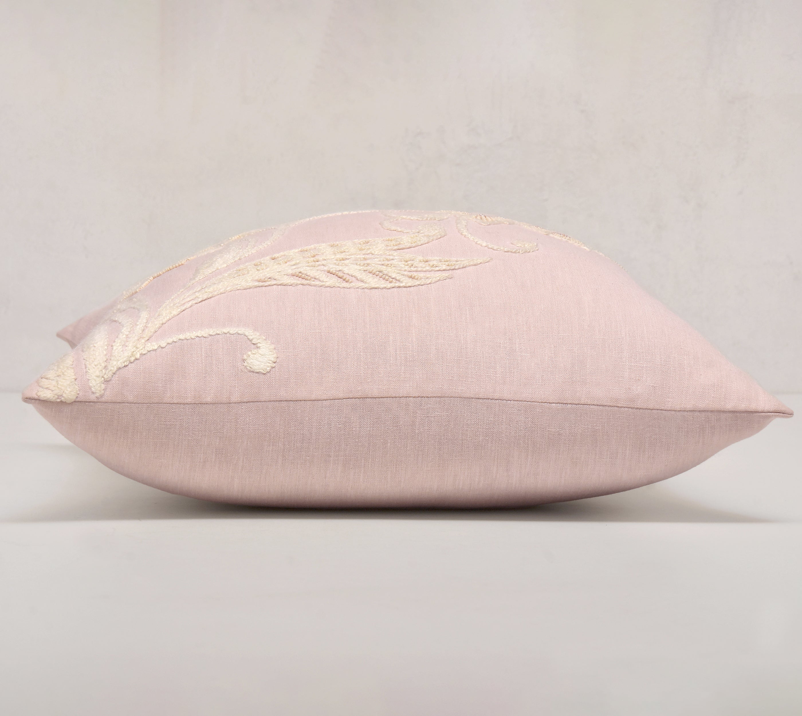 ISABELLA Pink Linen Cushion Cover