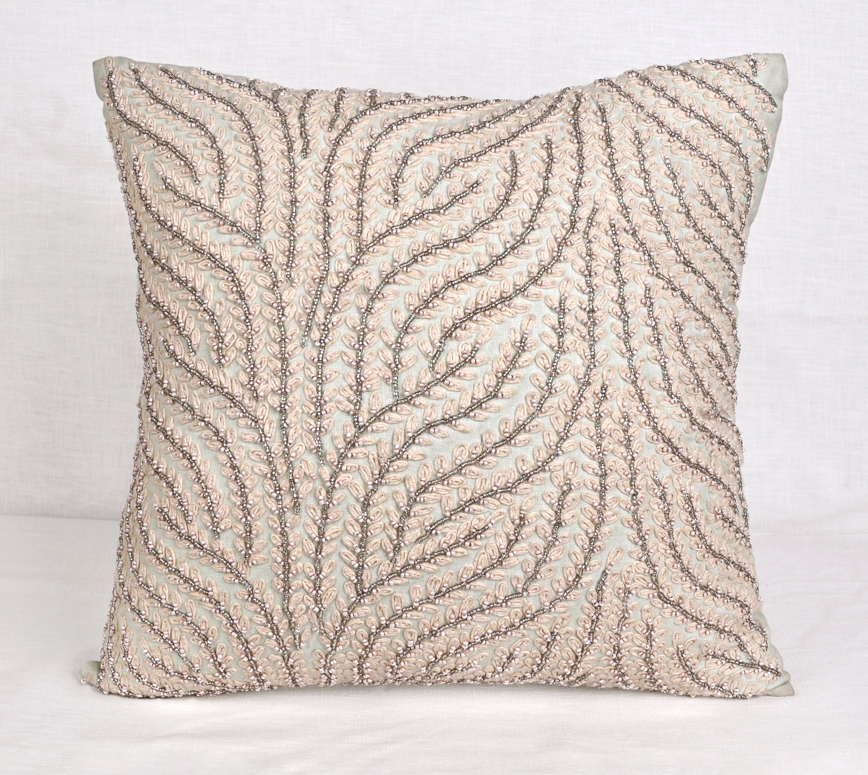 ISABELLA Mint Linen Cushion Cover