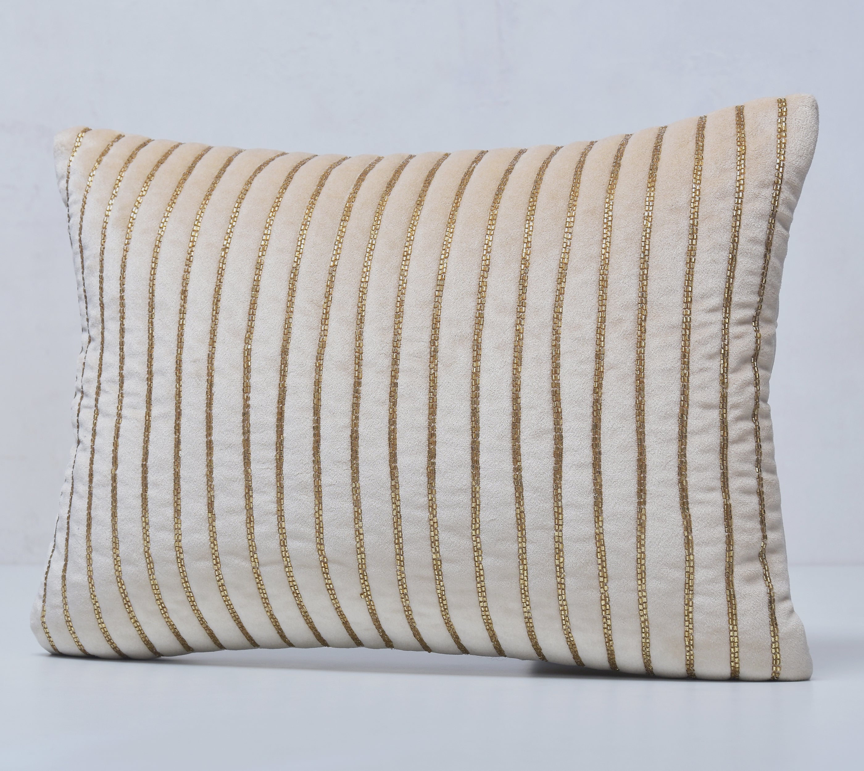 SAMARA Ecru Velevt Cushion Cover