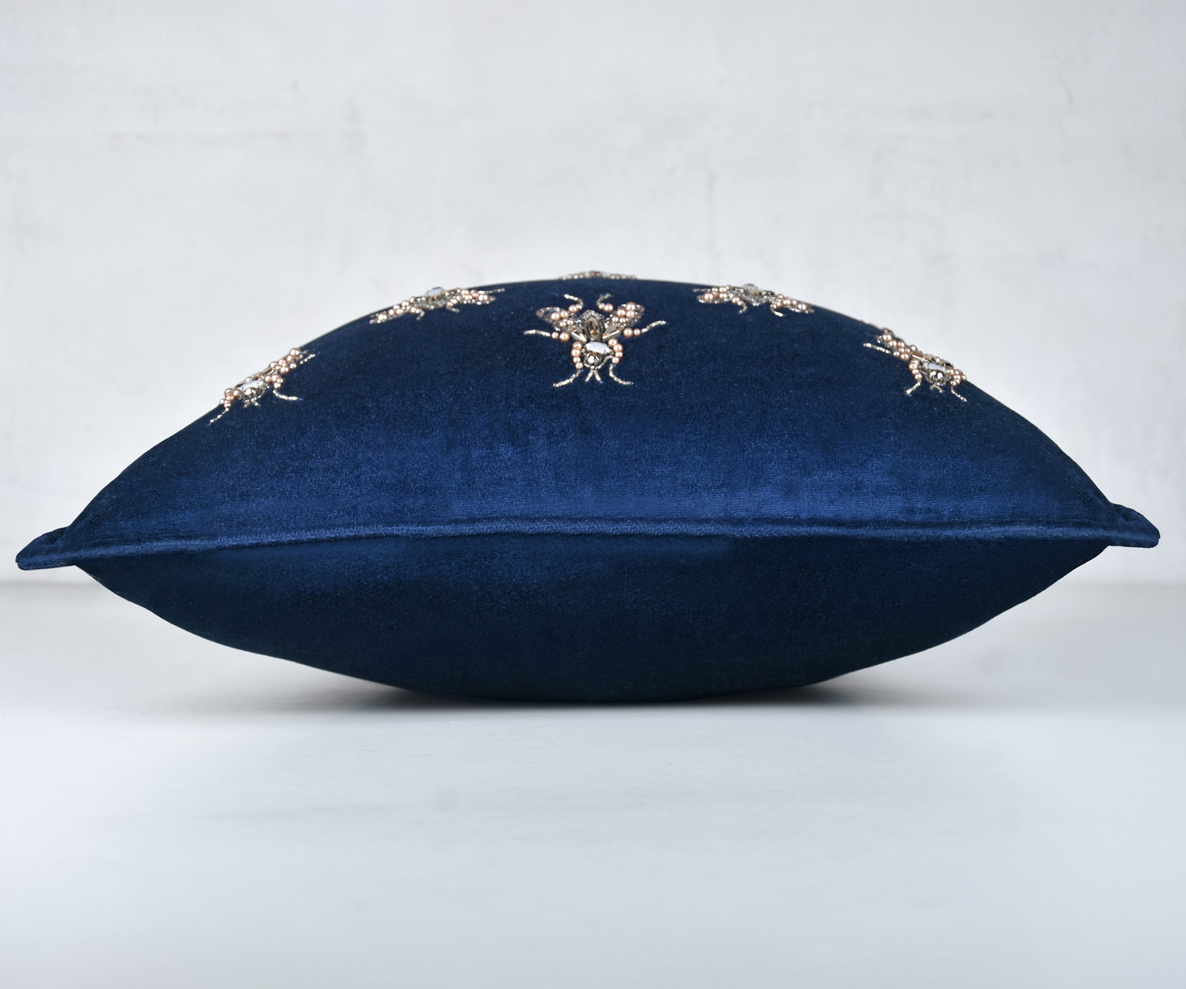 GRACE Navy Blue Velvet Cushion Cover