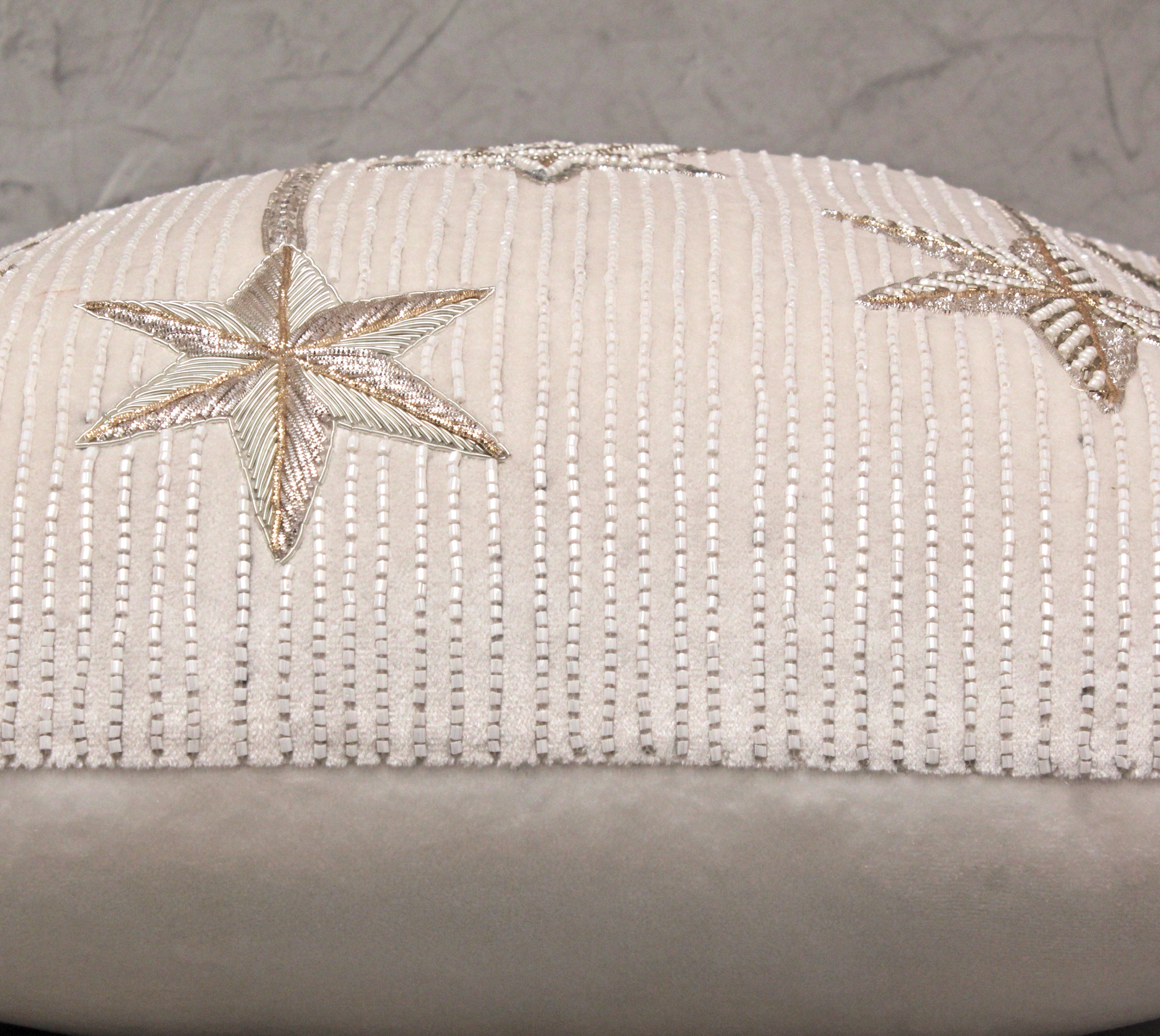 CHRISTMAS Off white Velvet Cushion Cover