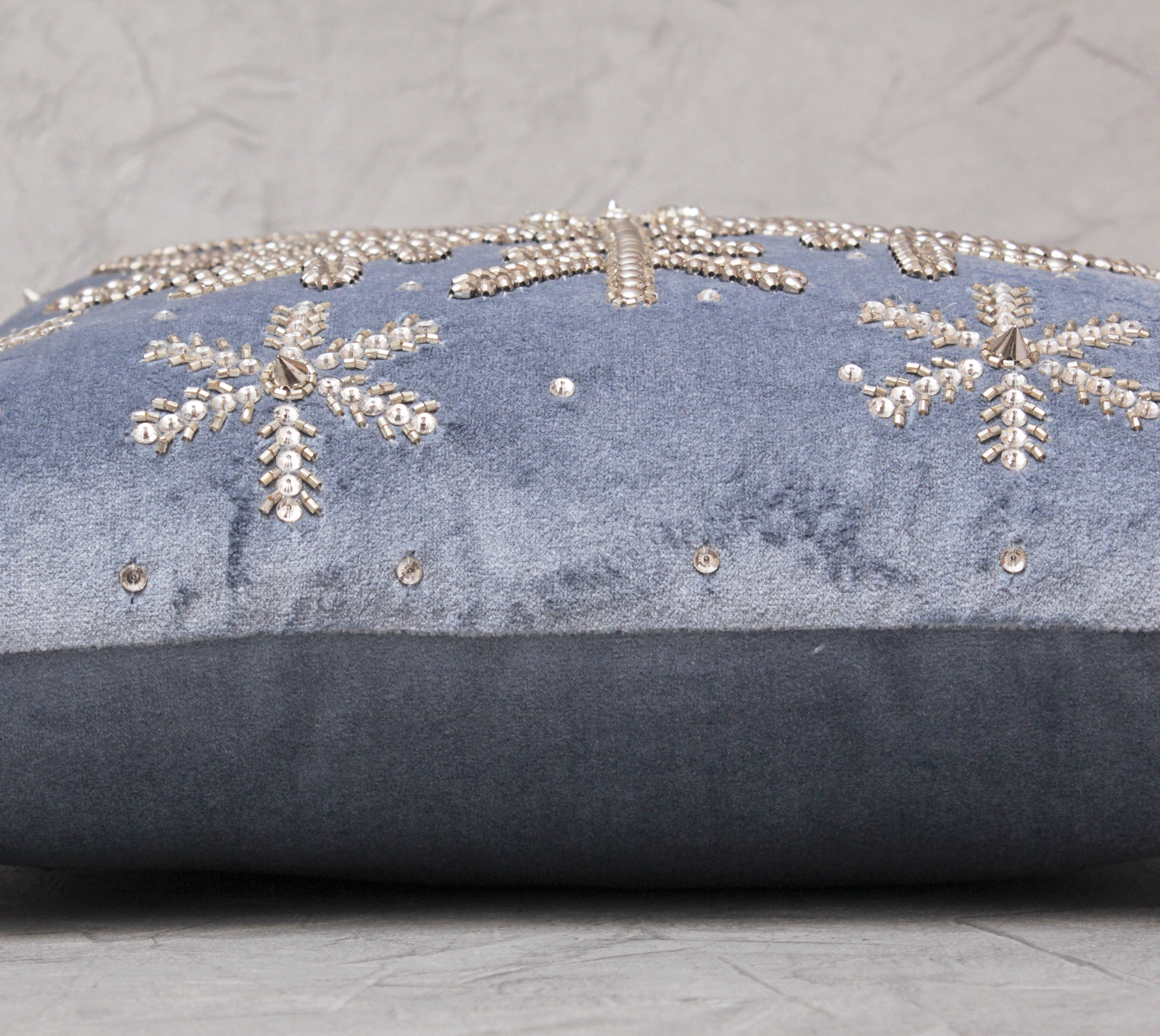 Blue Silver Cushion Cover