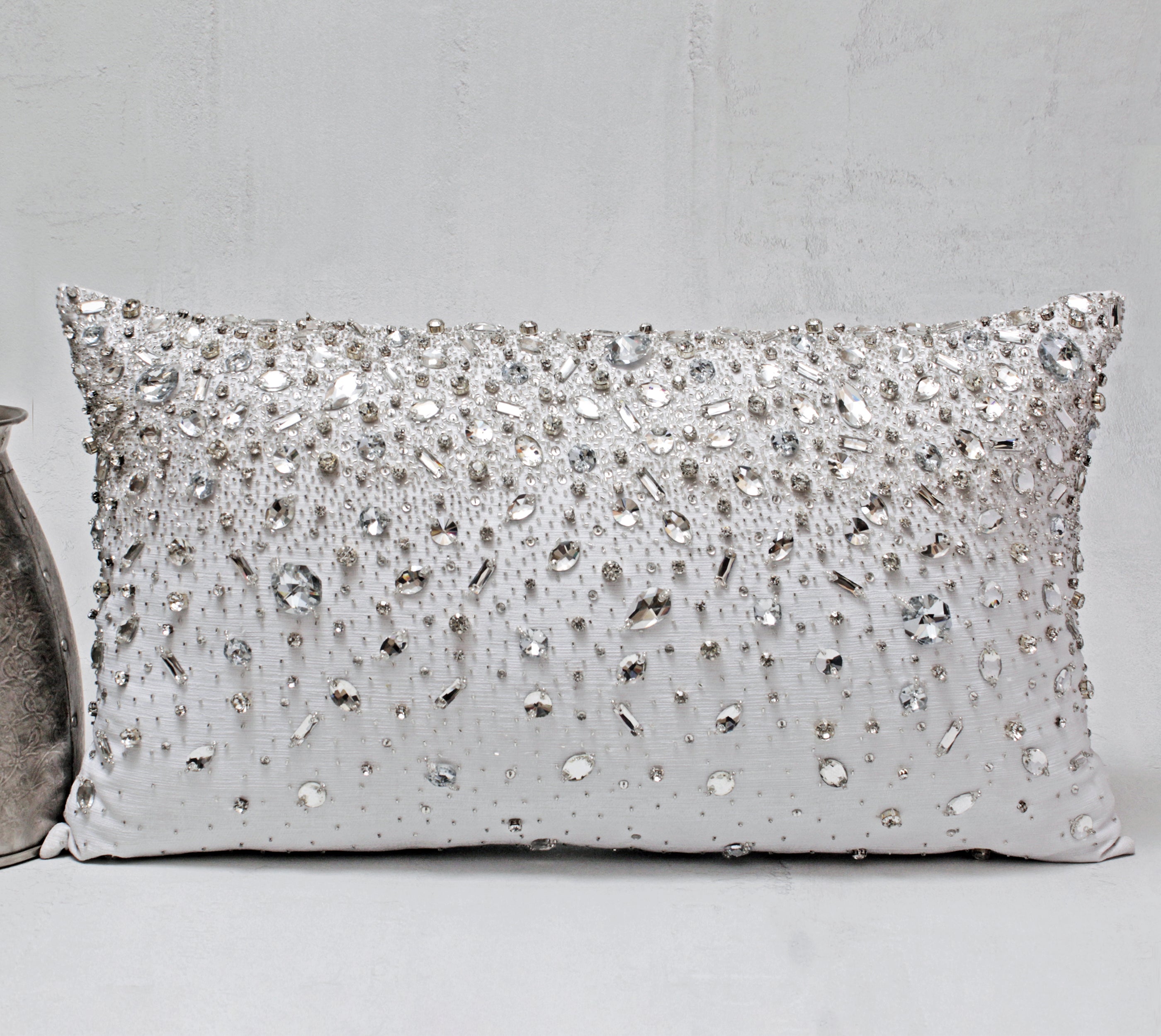 FORTUNE White Bling Cushion Cover