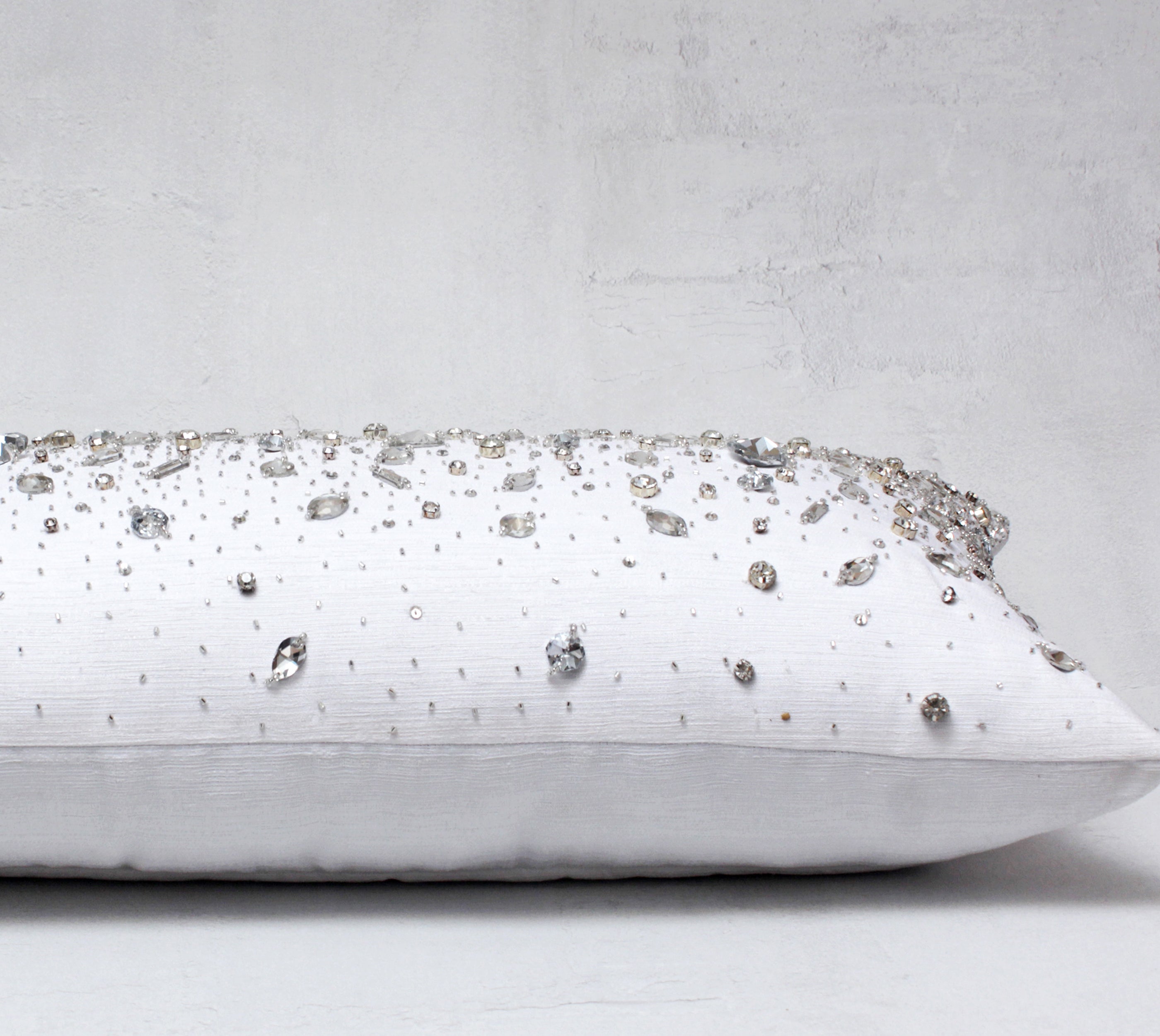 FORTUNE White Bling Cushion Cover