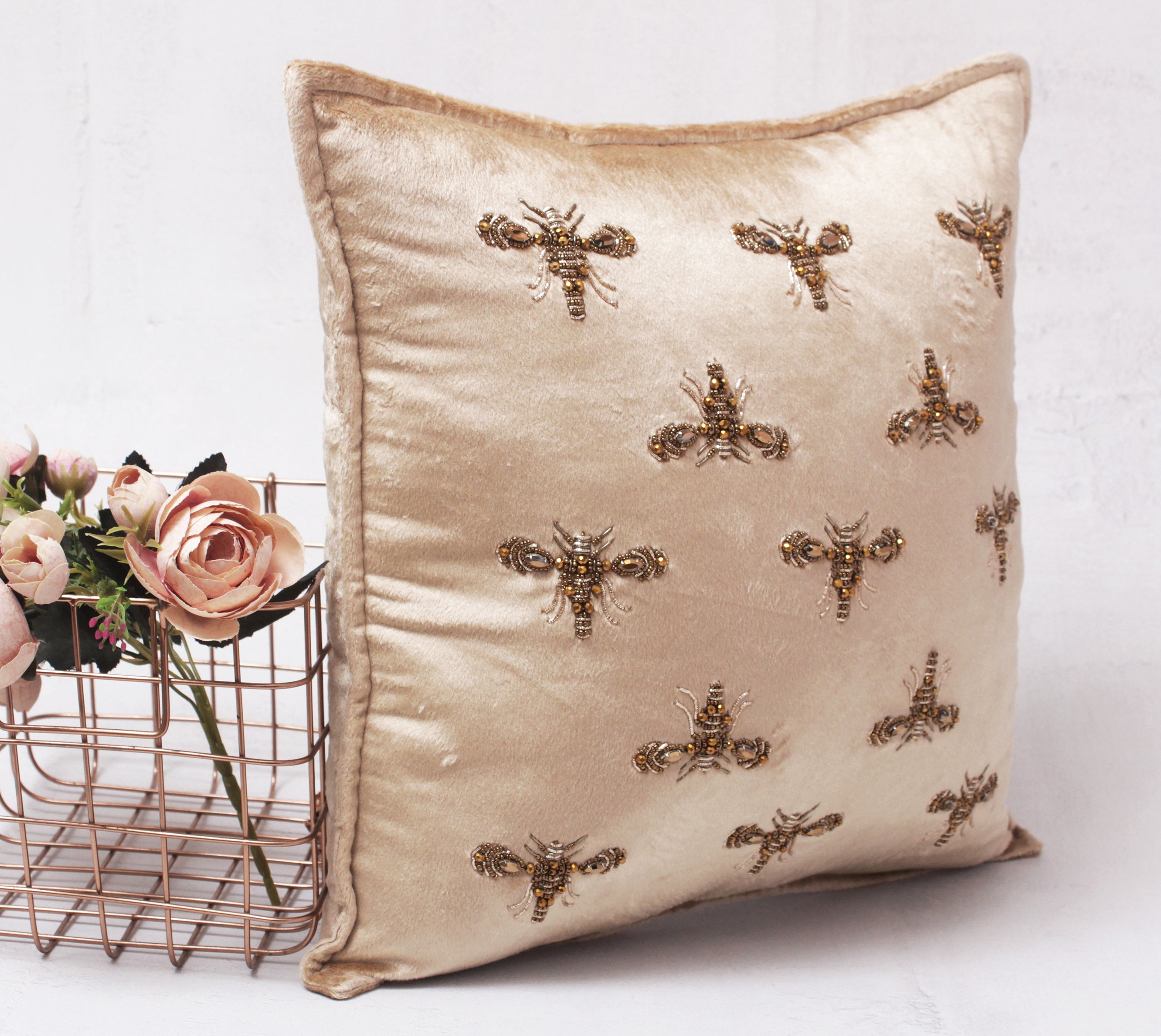 GRACE Gold Velvet Cushion Cover