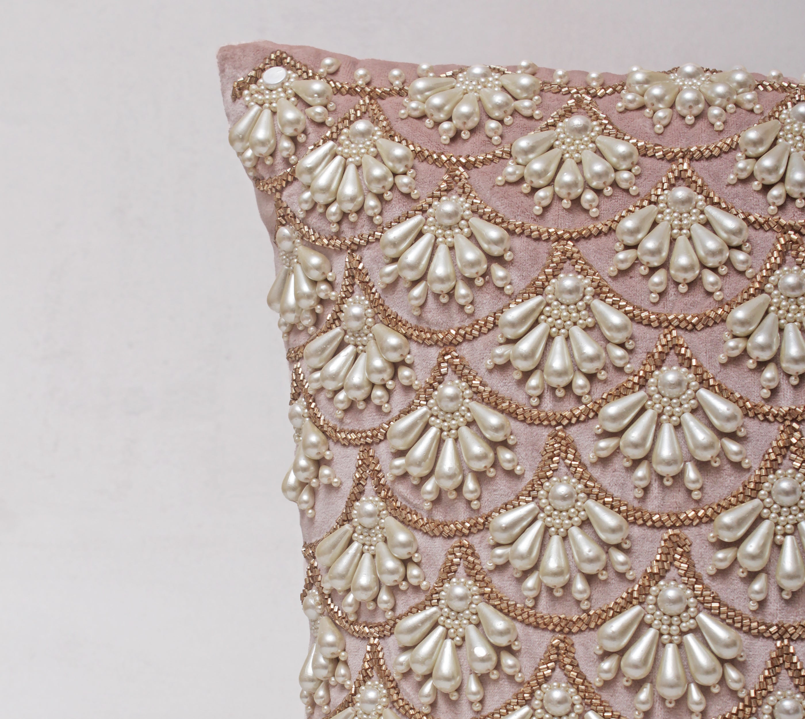 CLAMOR Pink Velvet Cushion Cover