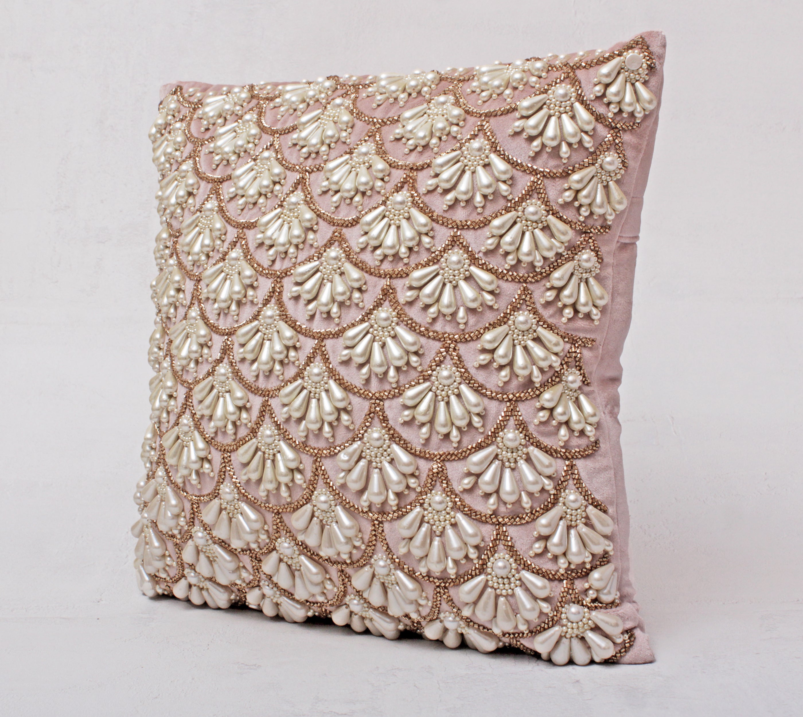 CLAMOR Pink Velvet Cushion Cover