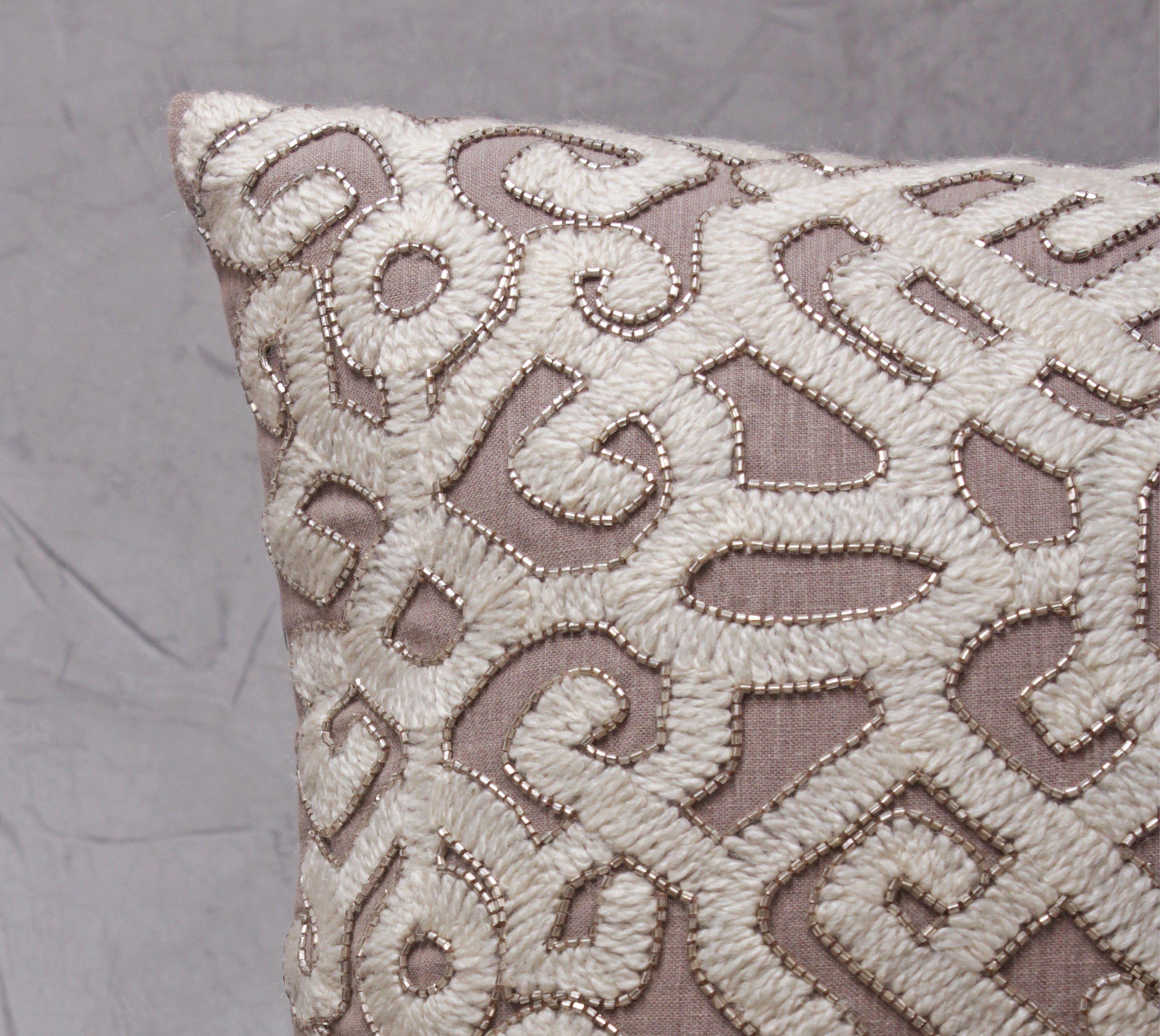 ISABELLA Taupe Linen Cushion Cover