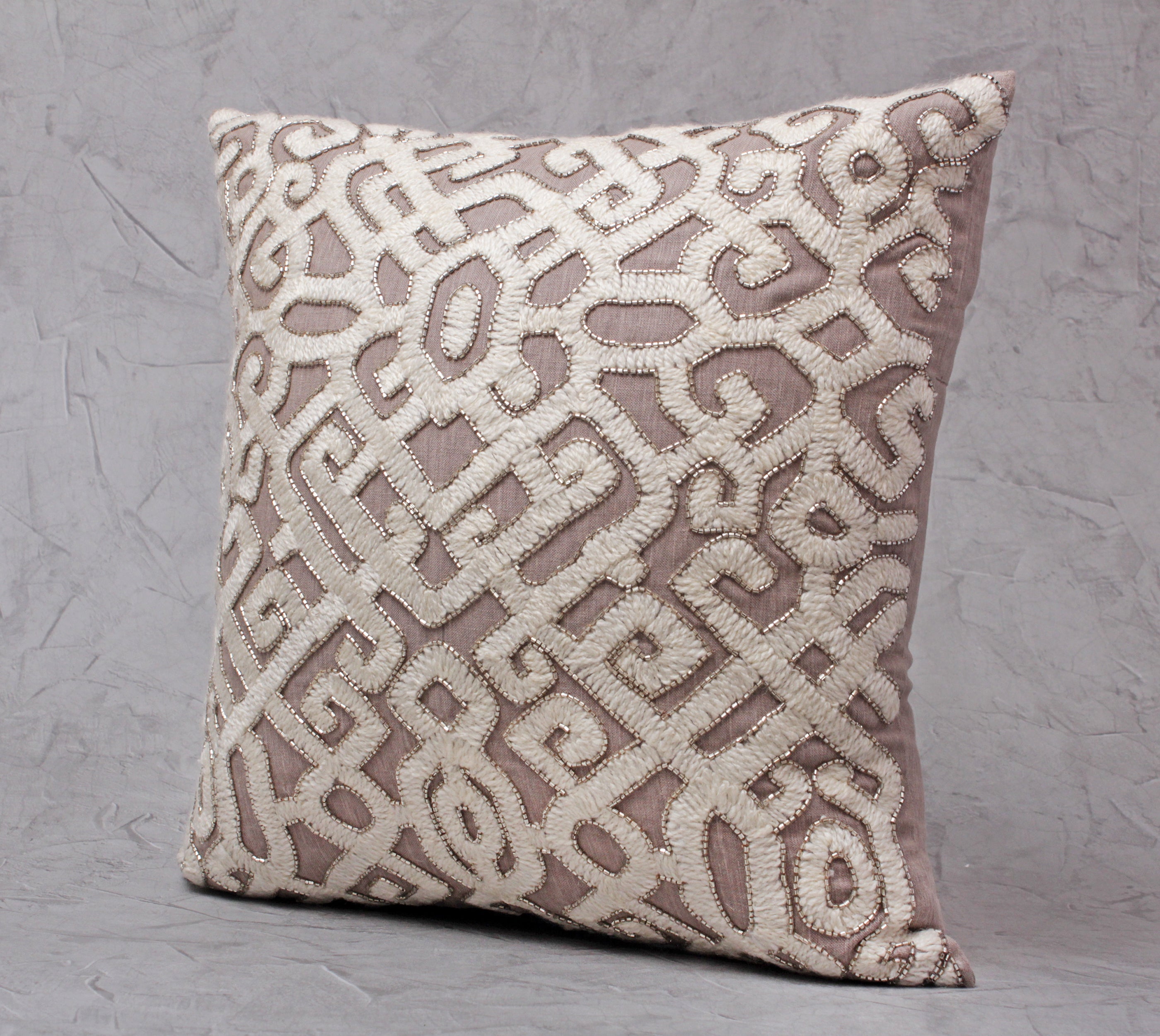 ISABELLA Taupe Linen Cushion Cover