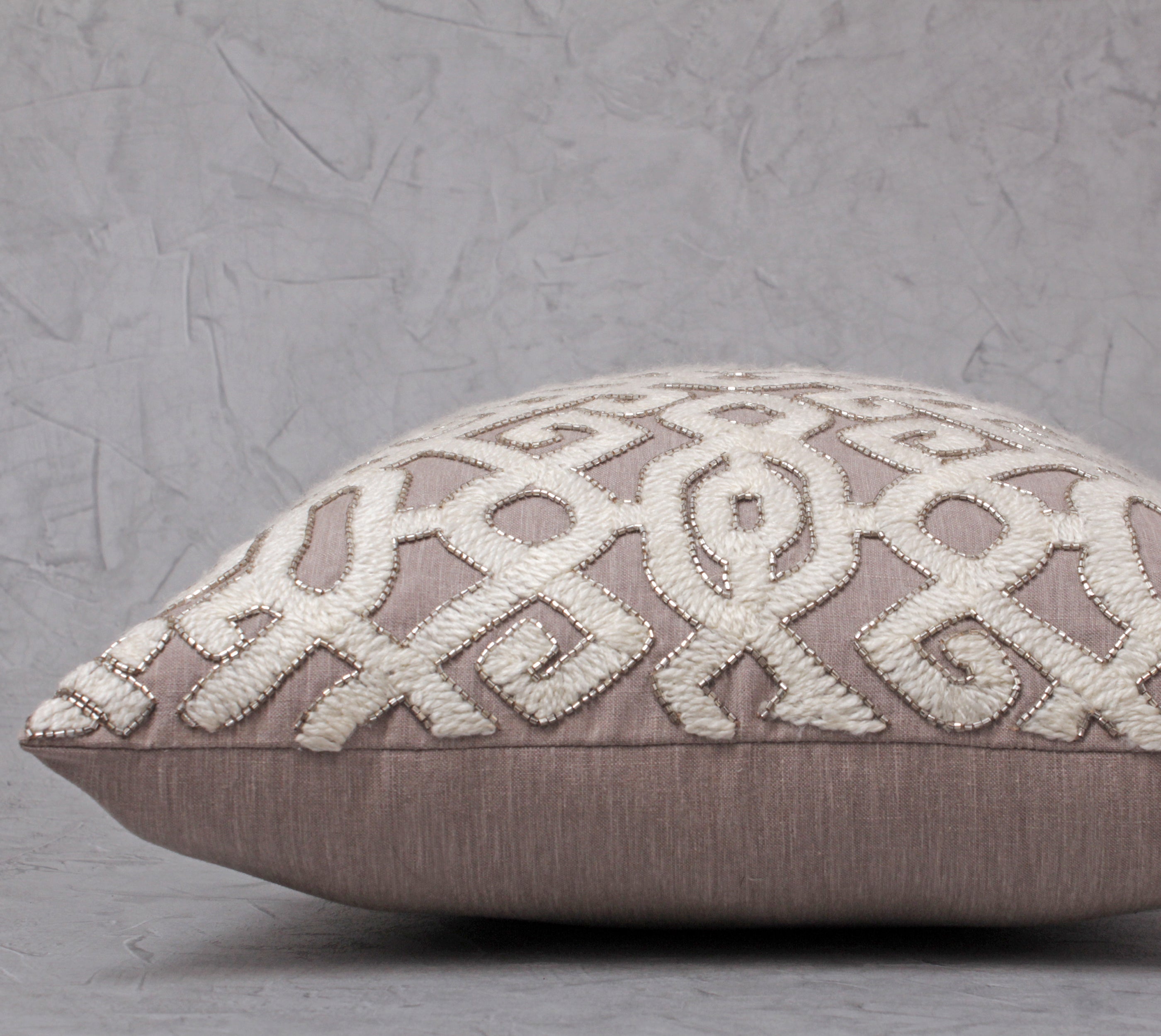 ISABELLA Taupe Linen Cushion Cover