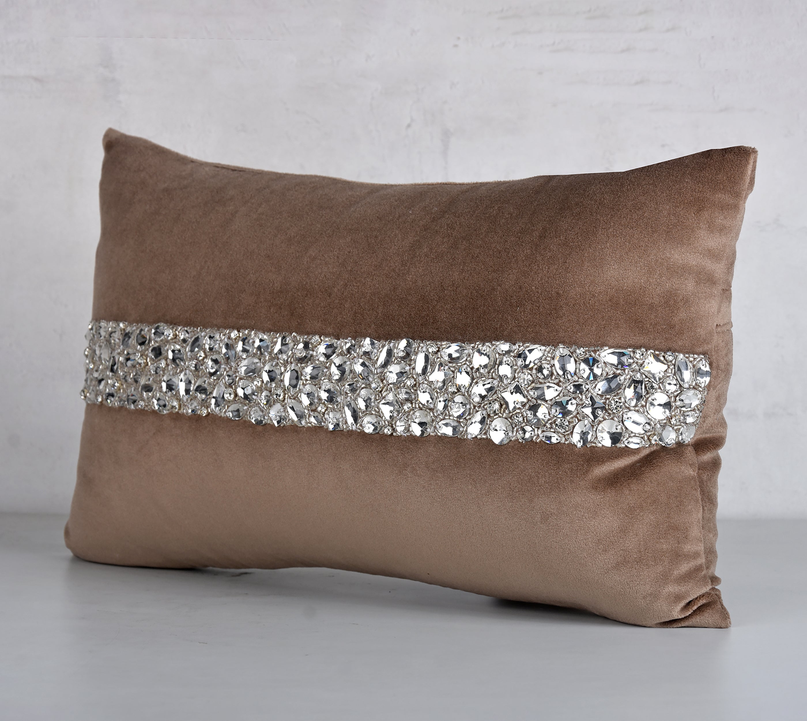 ALICE Taupe Velvet Cushion Cover