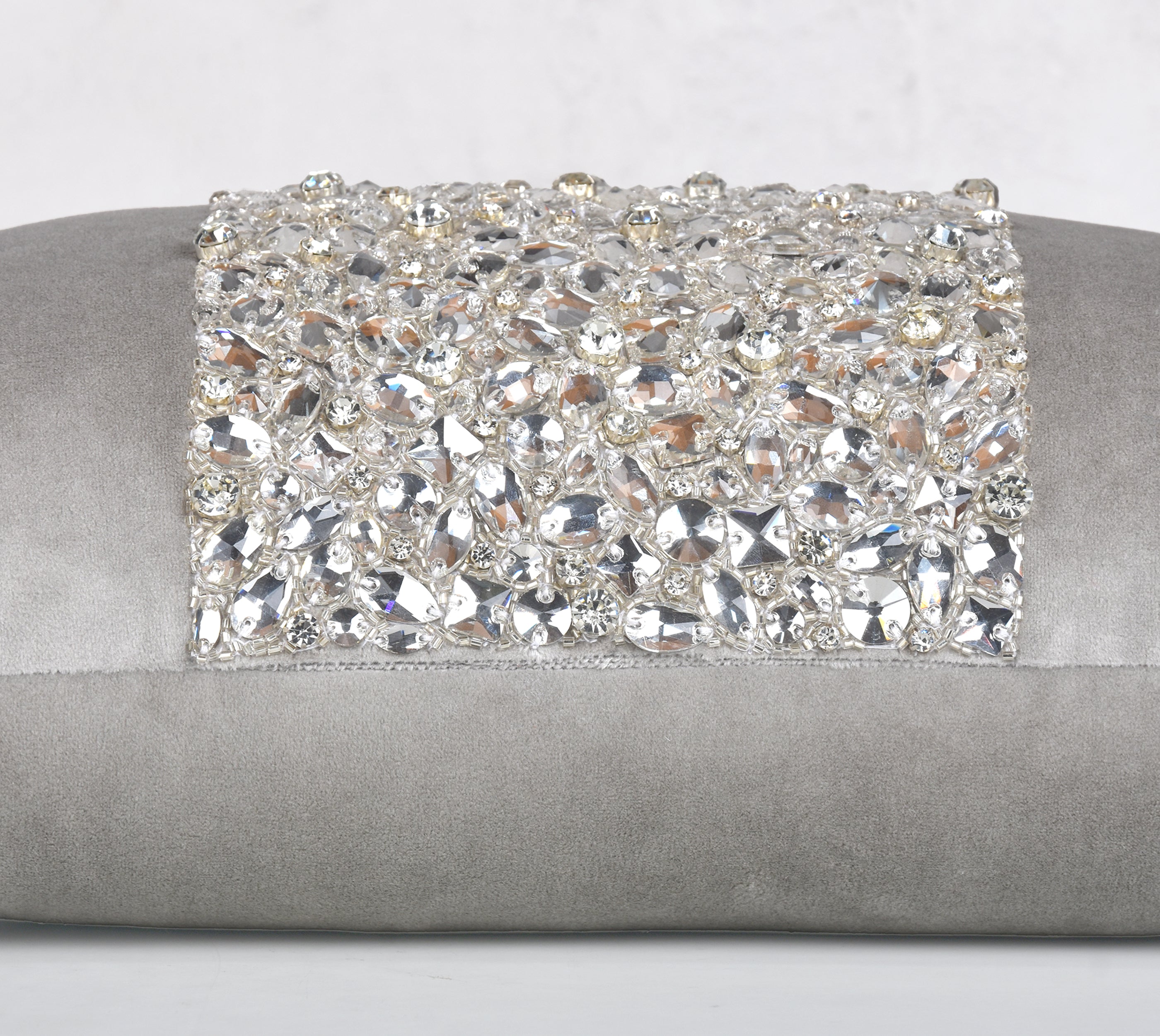 ALICE Silver Velvet Cushion Cover