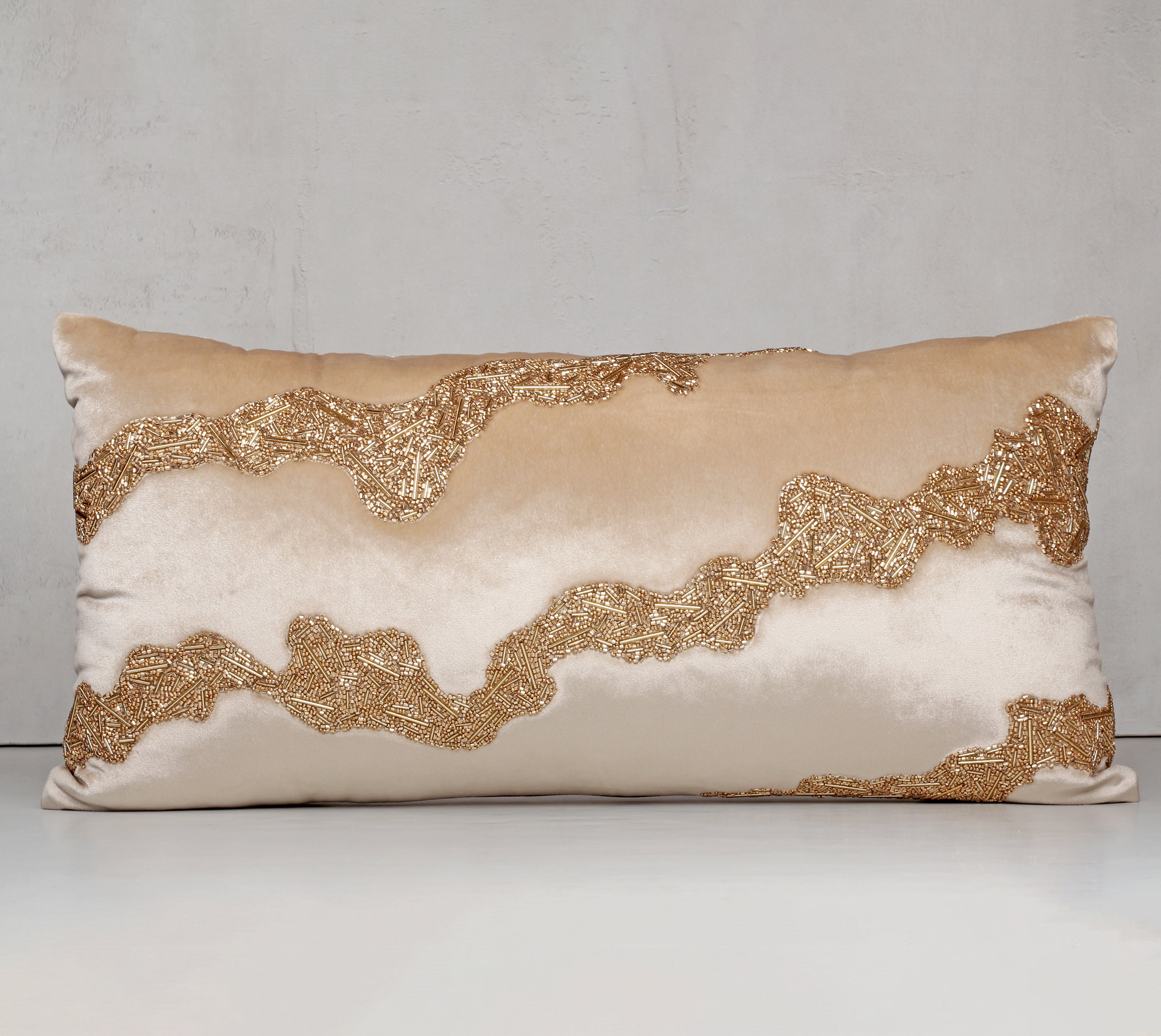 Light Gold and Cream Cushion Cover