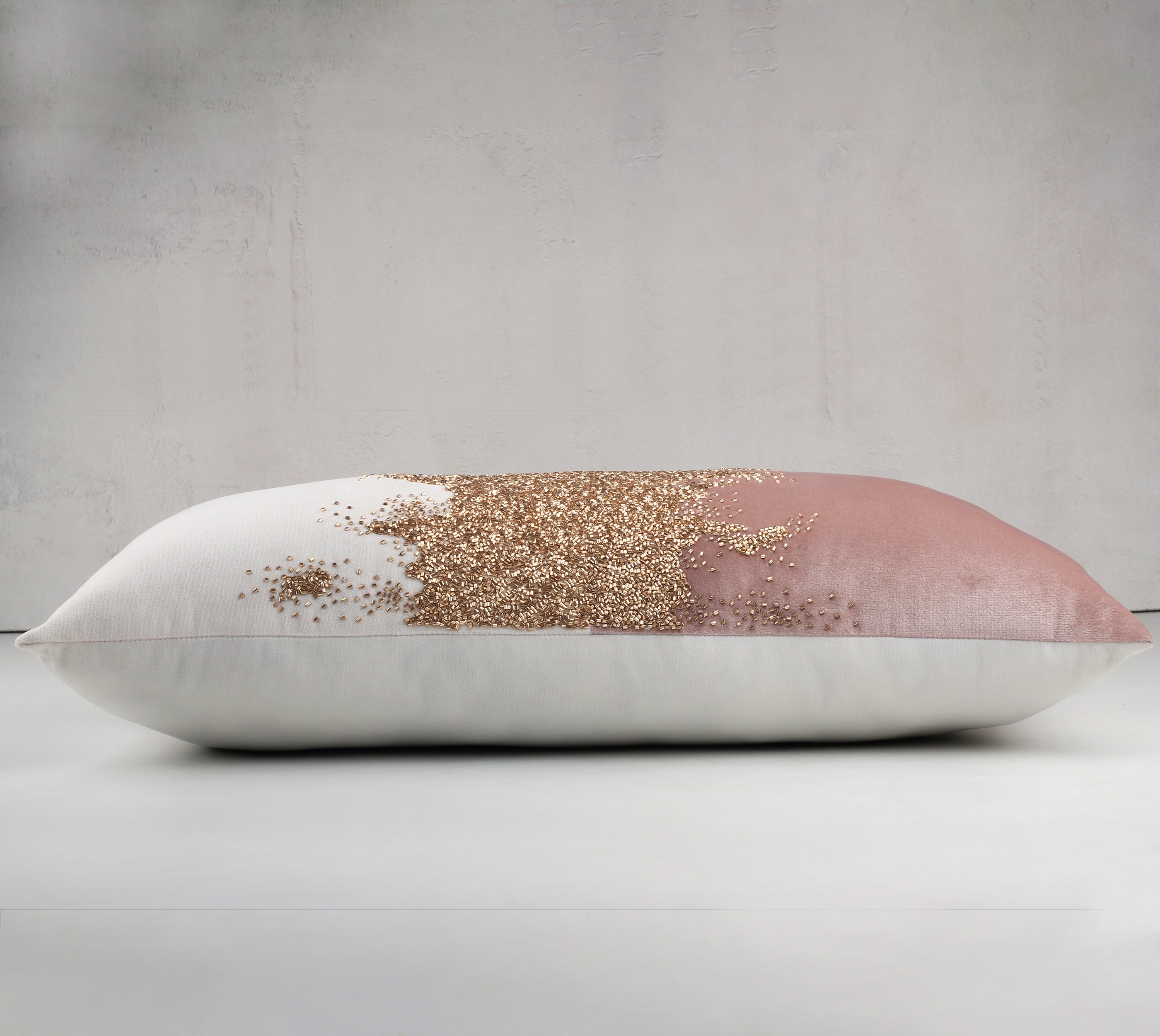 white pink Gold Cushion Cover