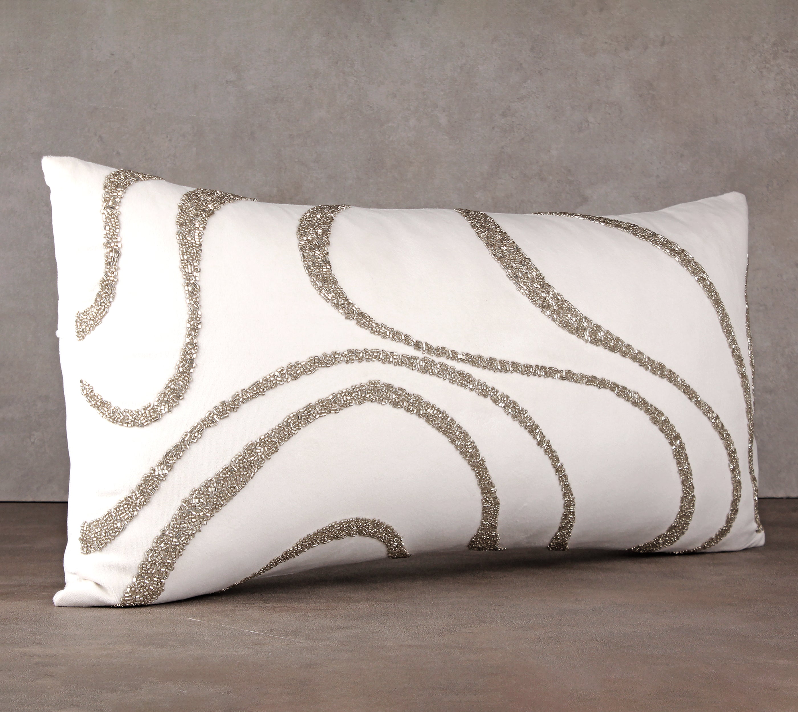 AURORA Off white Velvet Cushion Cover