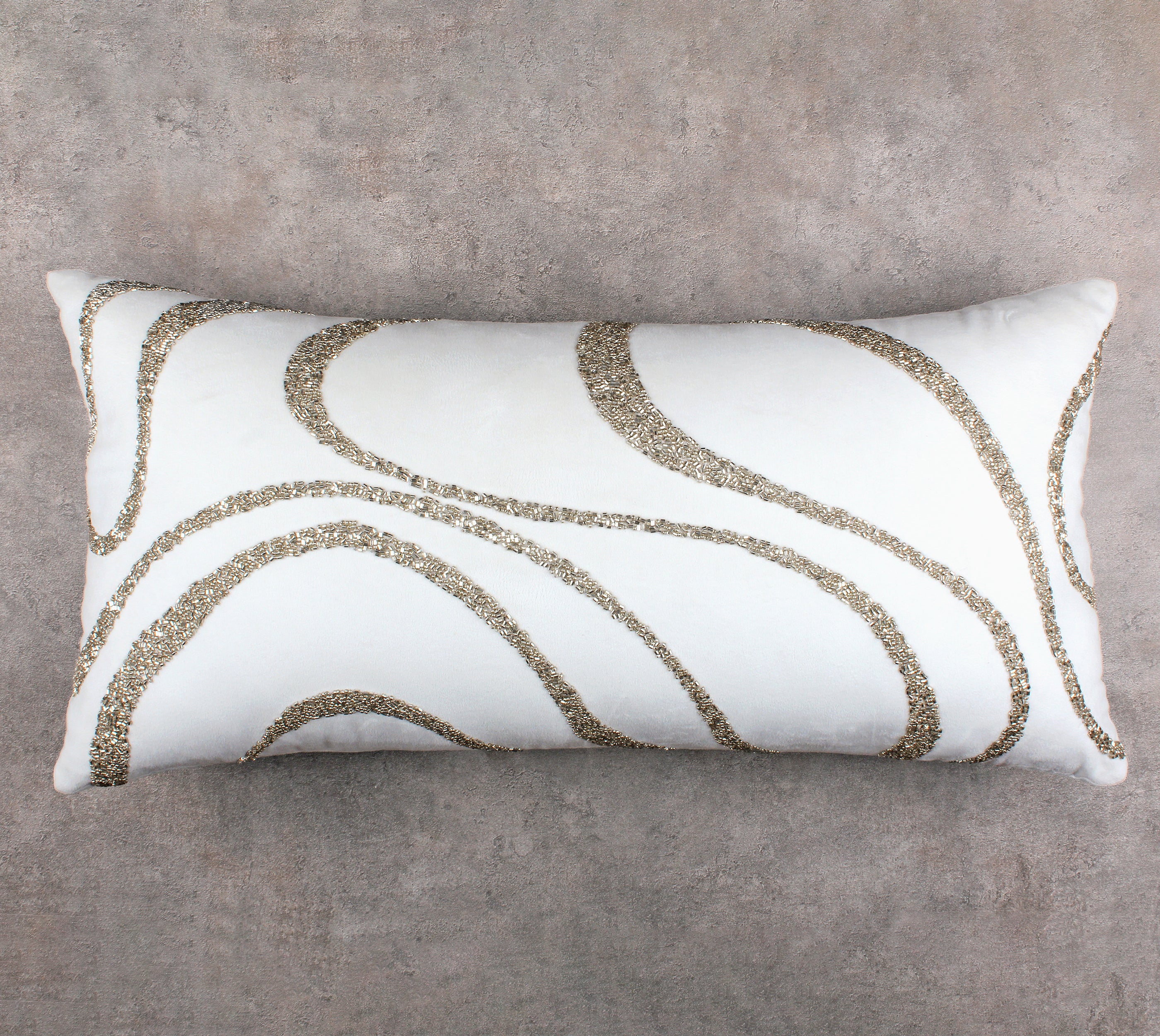 AURORA Off white Velvet Cushion Cover