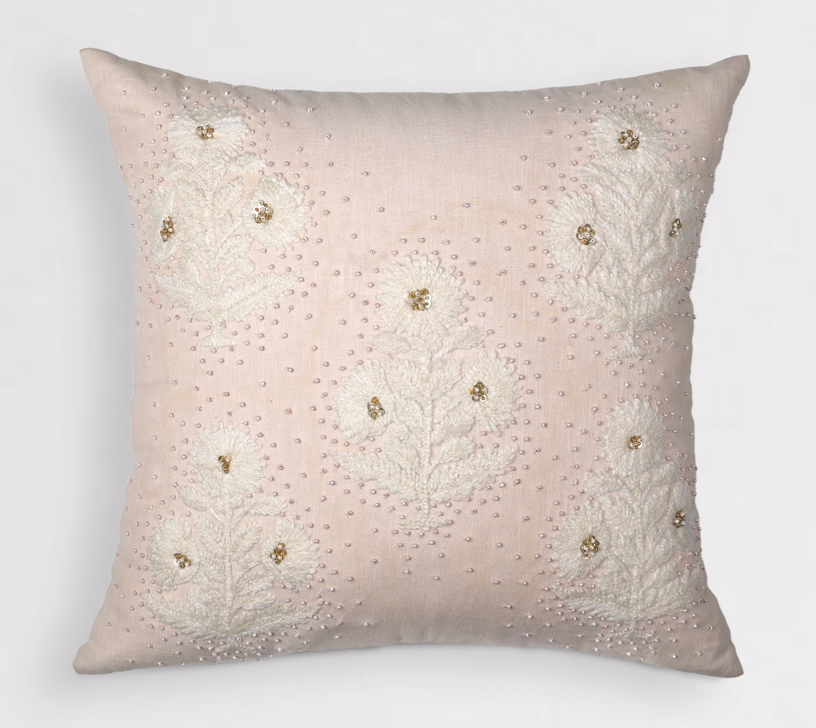 ISABELLA Peach Linen Cushion Cover