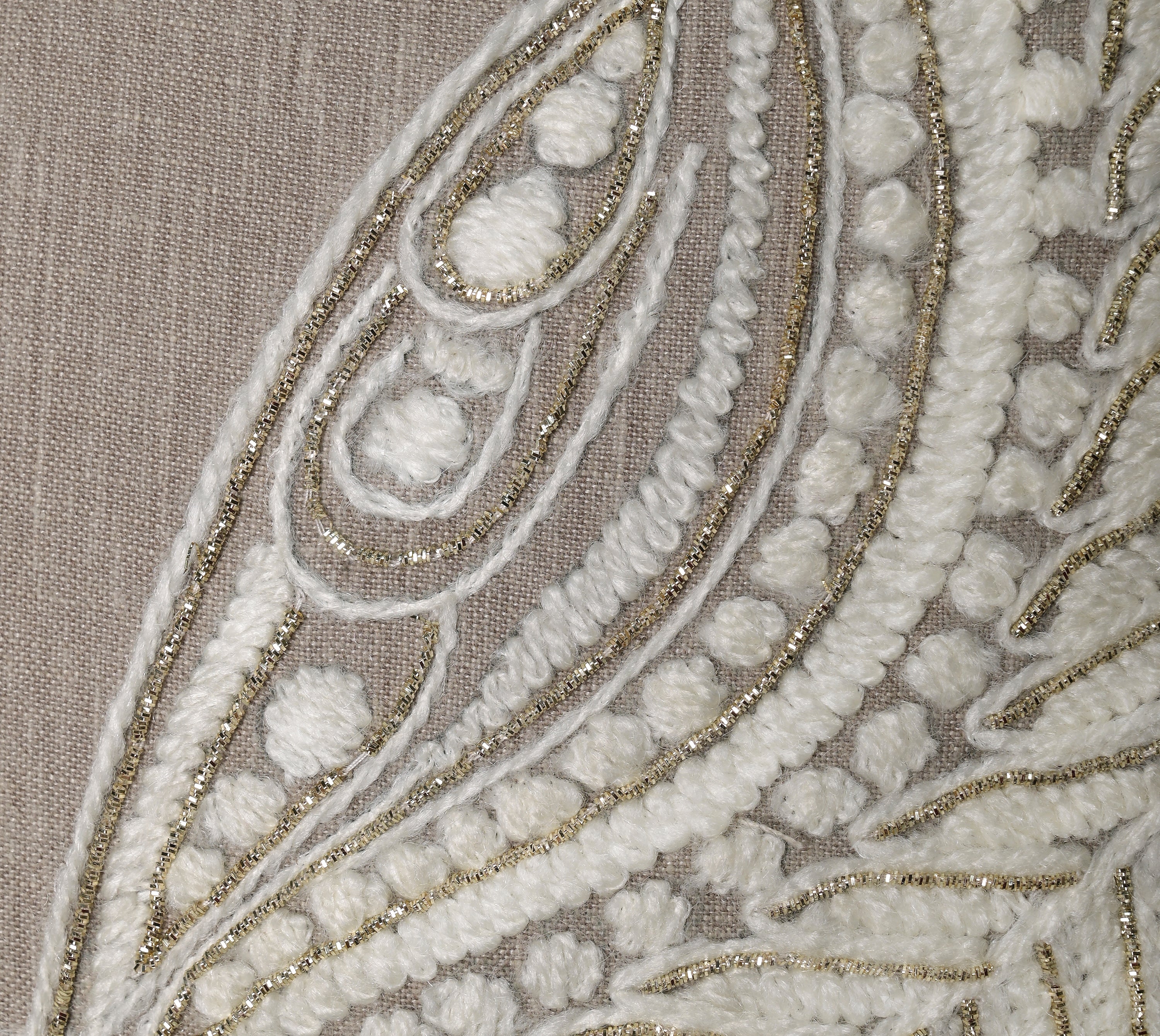 PALASH Taupe Linen Cushion Cover