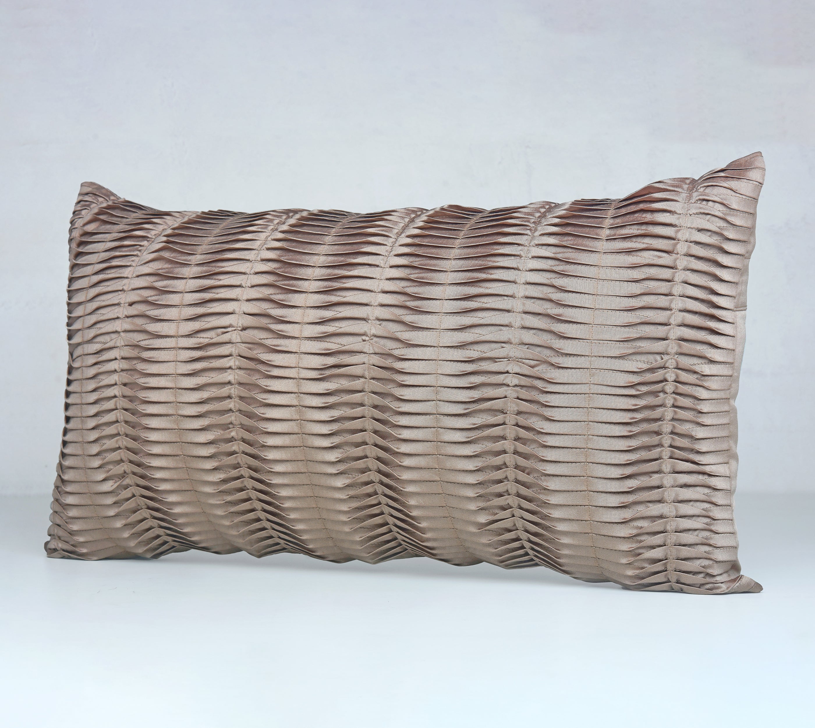 DIVOT Taupe Pleated Cushion Cover