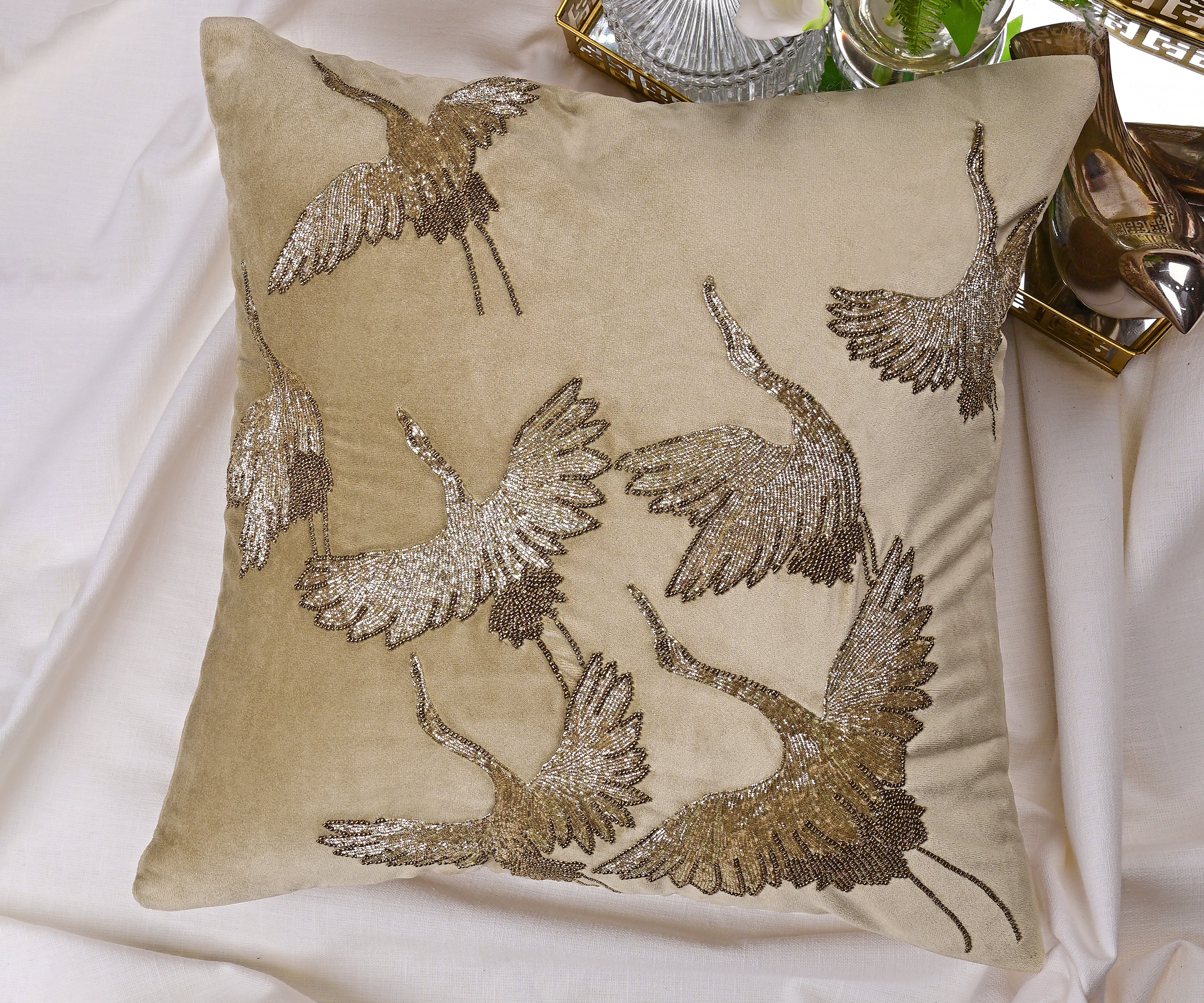 AURORA Gold Velvet Cushion Cover