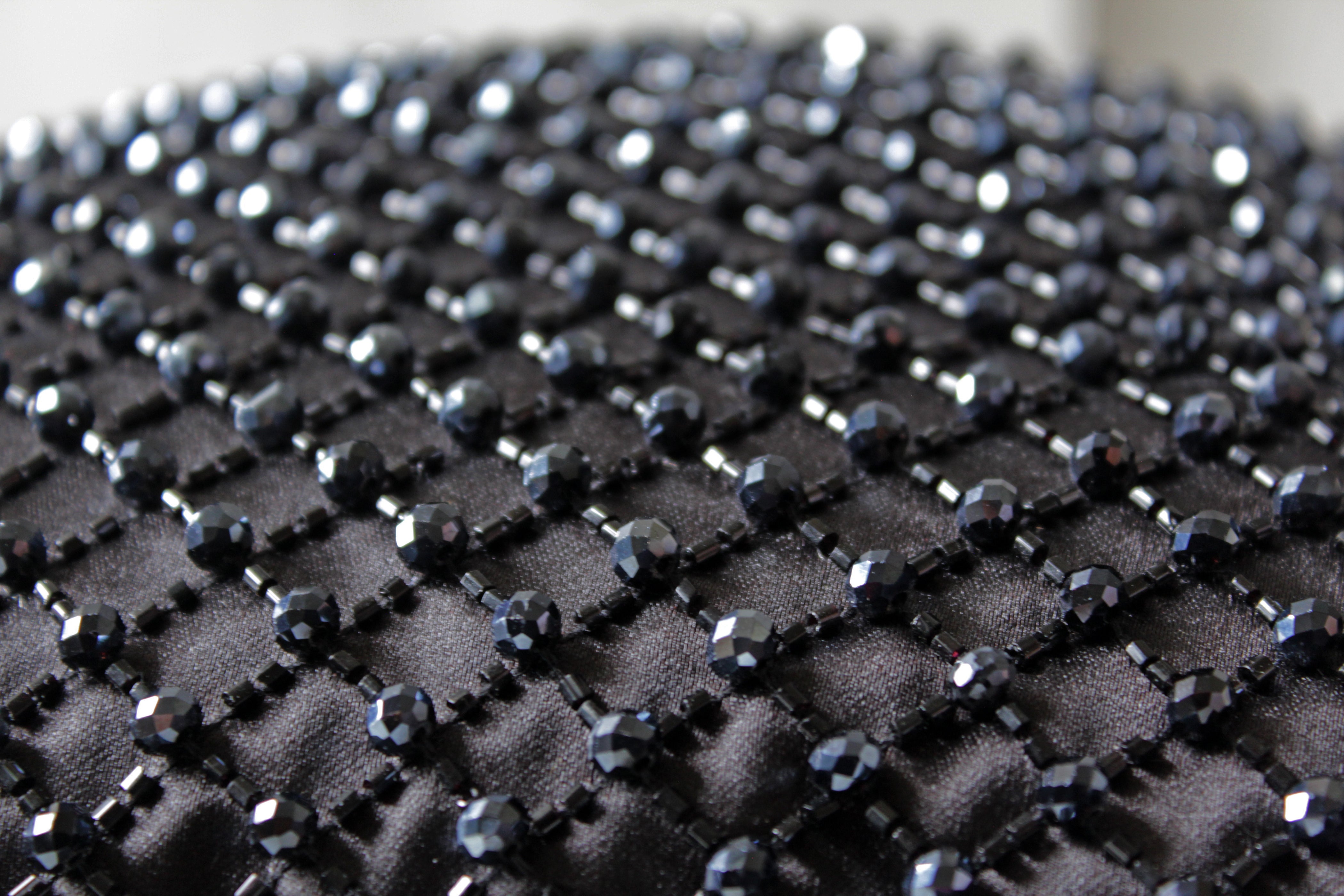 MIDAS Black Beaded Cushion Cover