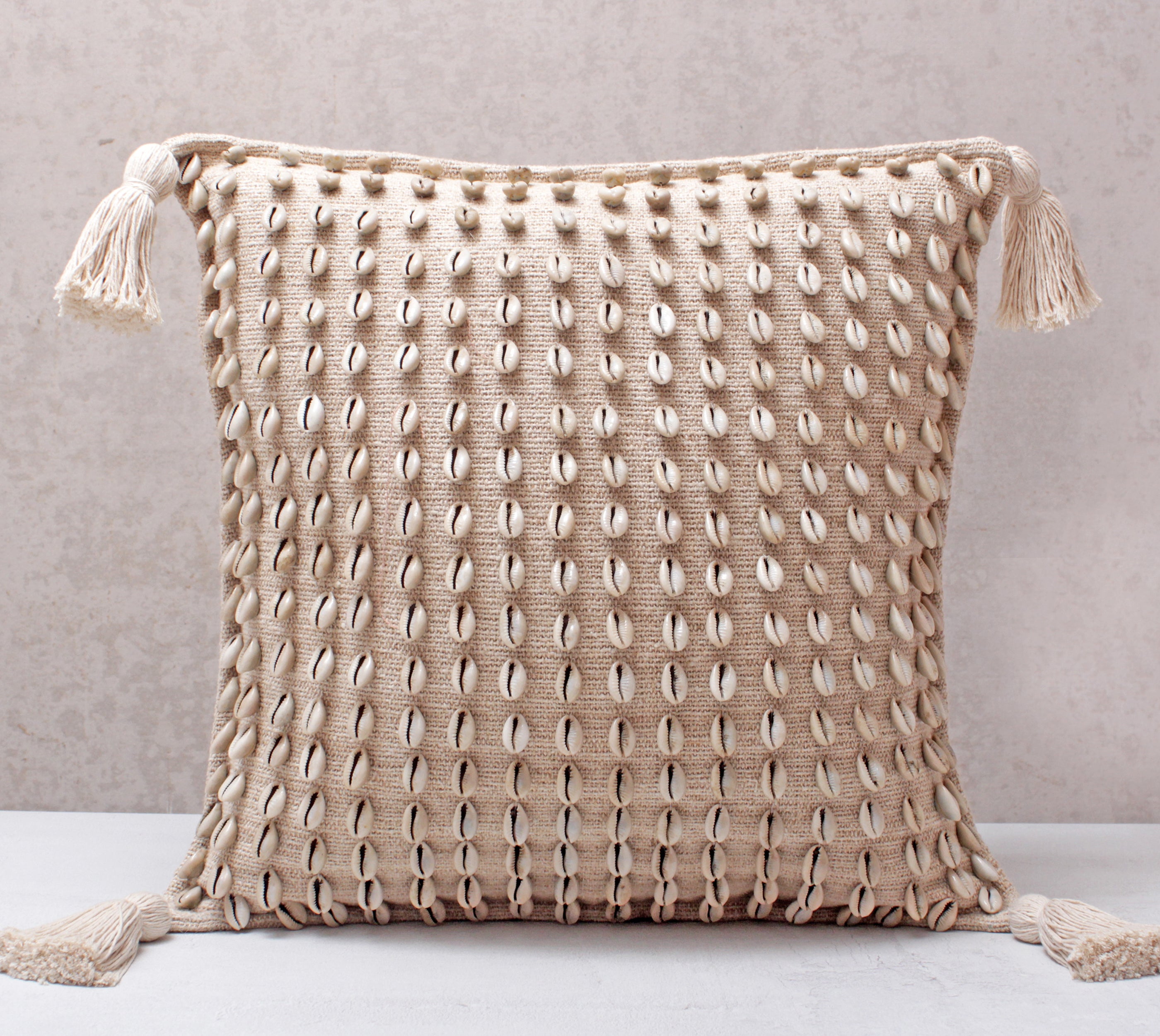 JUNIPER Neutral Jute Cotton Cushion Cover