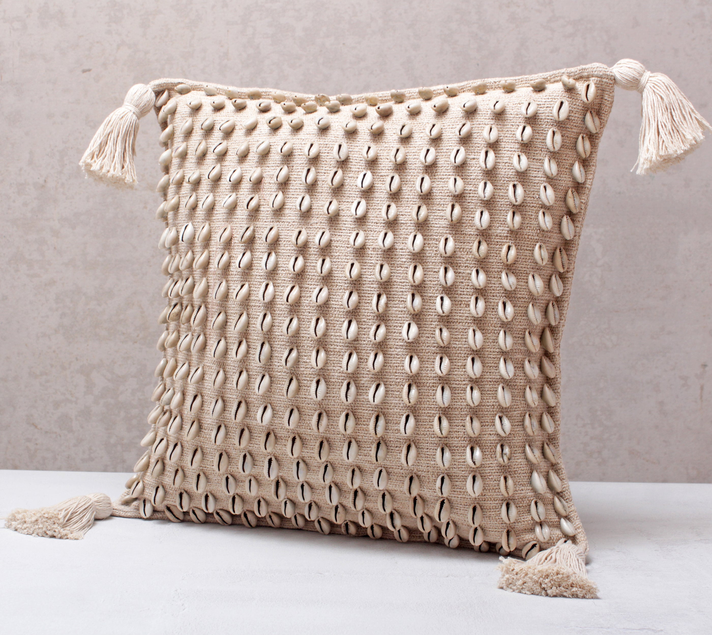 JUNIPER Neutral Jute Cotton Cushion Cover