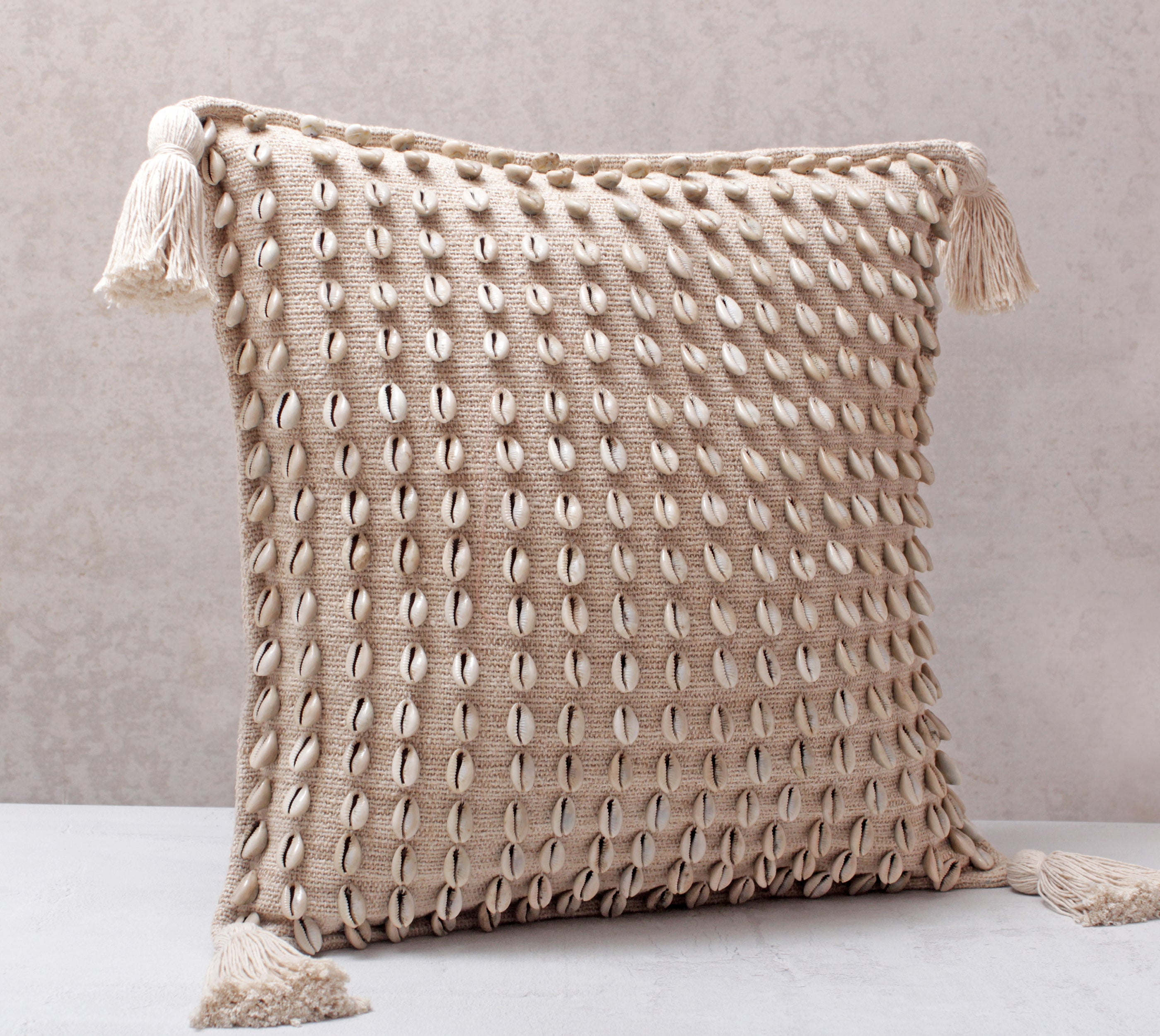 JUNIPER Neutral Jute Cotton Cushion Cover