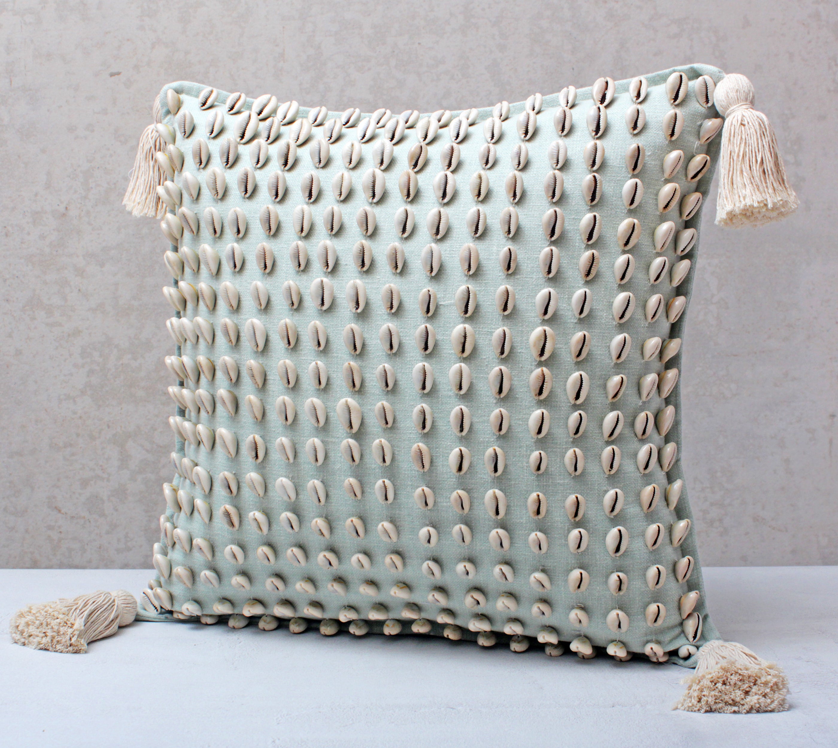 JUNIPER Mint Cotton Cushion Cover