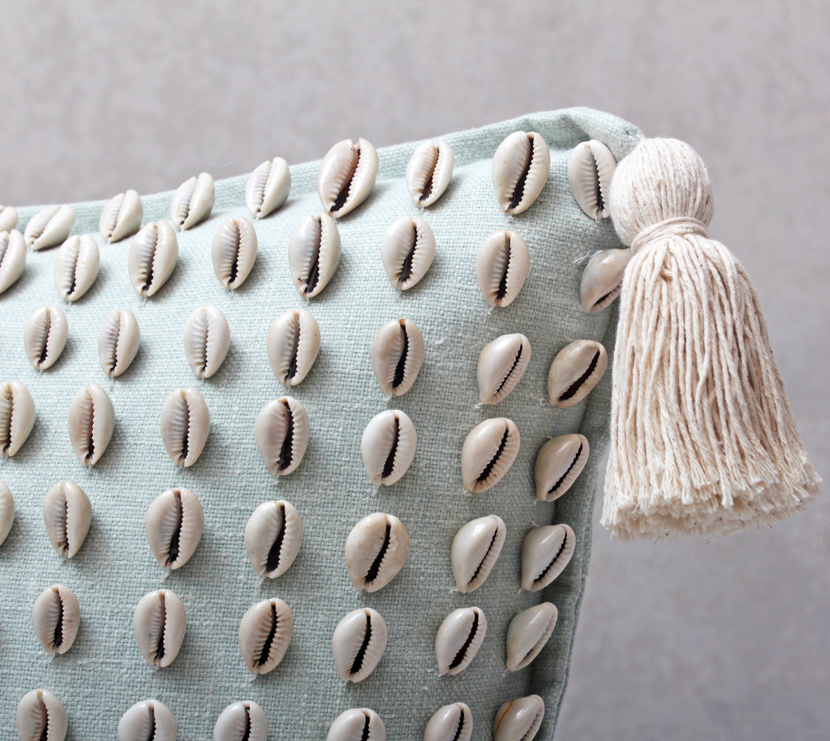 JUNIPER Mint Cotton Cushion Cover