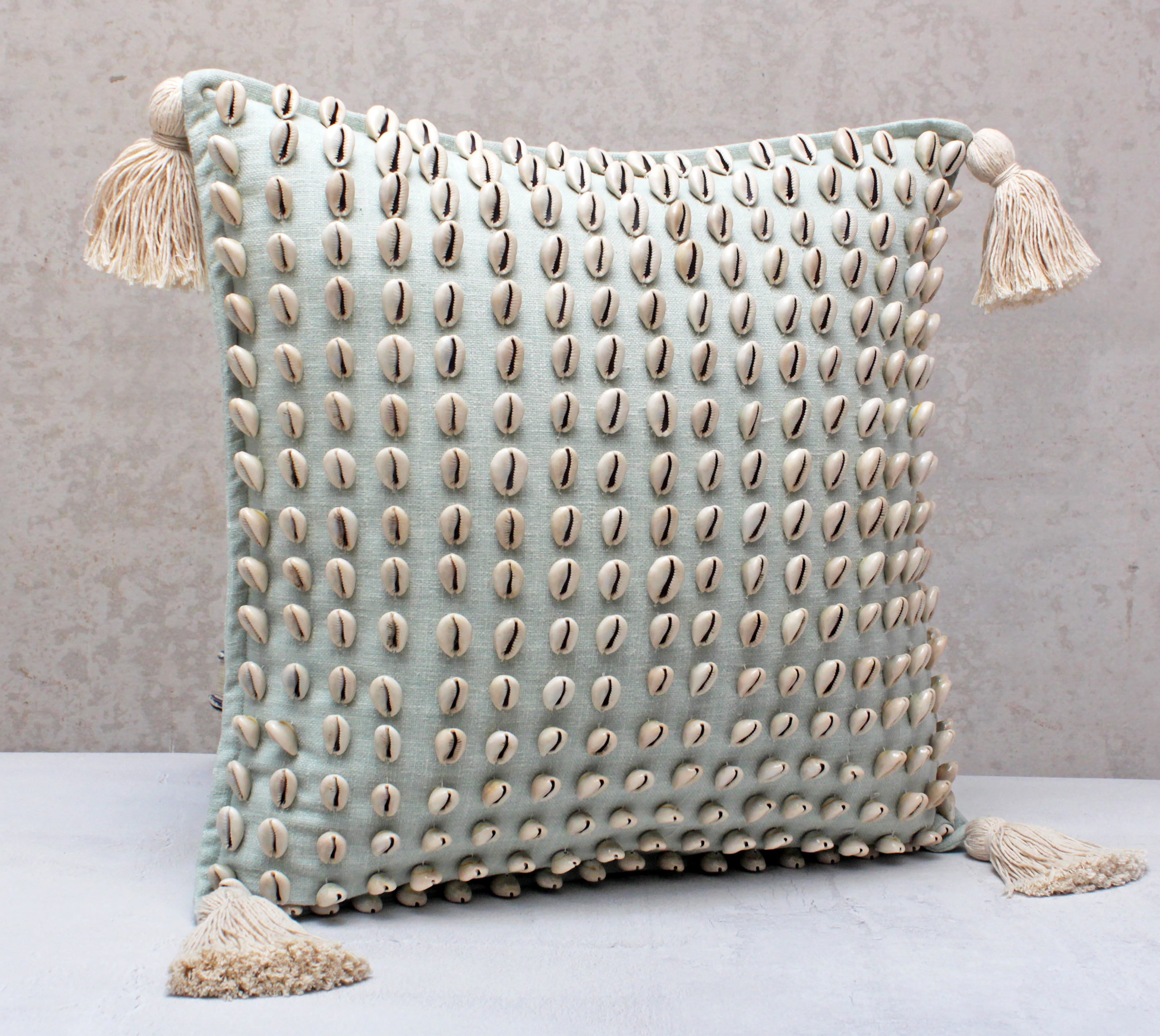 JUNIPER Mint Cotton Cushion Cover